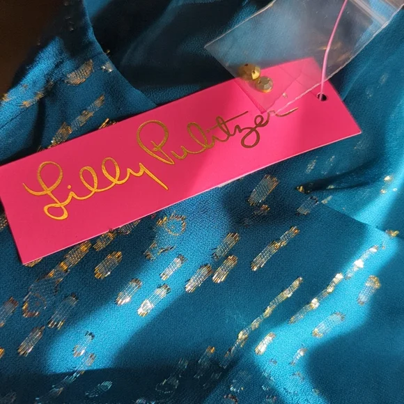 NWT Lilly Pulitzer silk Sienne top, size 00 - Picture 4 of 12